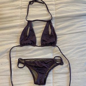 Purple cutout bikini